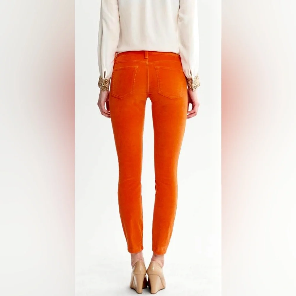 Banana Republic Winter Orange Skinny  Ankle Corduroy Jeans